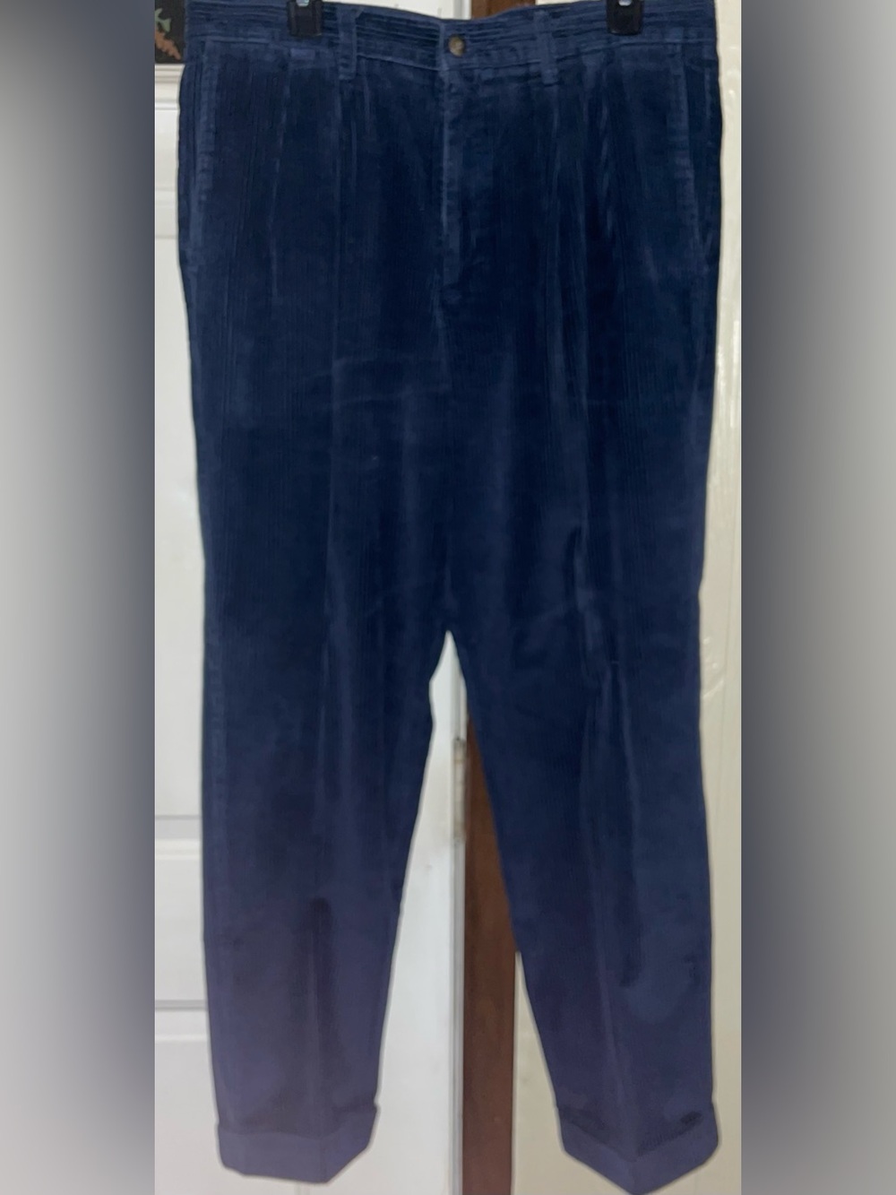 Dockers Mens Navy Corduroy Pants - Classic Straight Fit 36x32